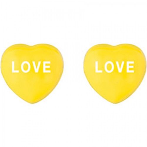 Love Heart Earrings in Sterling Silver - Friction Back - Women - Captivating