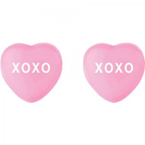 Xoxo Heart Earrings in Sterling Silver - Pressure Backs - Women - Fetching