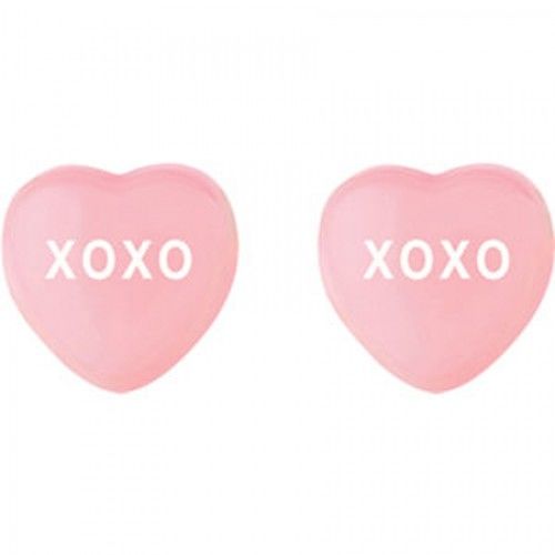 Xoxo Heart Earrings in Sterling Silver - Post with Backs - Women - Pleasant
