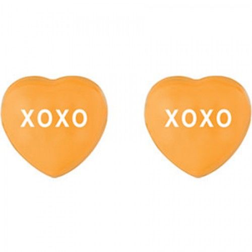 Xoxo Heart Earrings in Sterling Silver - Friction Backs - Women - Seductive