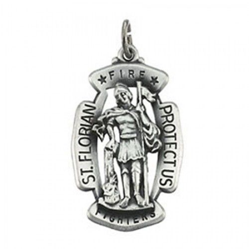Sterling Silver St. Florian Saint Medal Patron Saint of Firefighters
