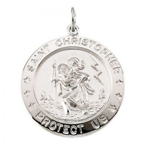 Sterling Silver St. Christopher Religious Medal Patron Saint of Athletes