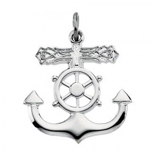 Sterling Silver Mariners Cross Pendant Anchor W/ Cross