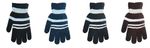 Mens Knit Winter Gloves Stripes Design Case Pack 144