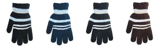 Mens Knit Winter Gloves Stripes Design Case Pack 144