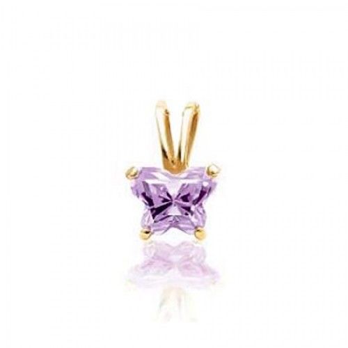 10k Yellow Gold June Birthstone Bfly Butterfly Pendant