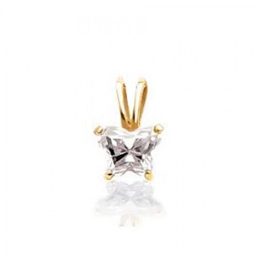 14k Yellow Gold April Birthstone Bfly Butterfly Pendant