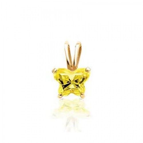 14k Yellow Gold November Birthstone Bfly Butterfly Pendant