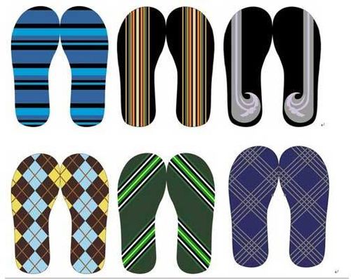 Men's Patterned Flip Flops Case Pack 72