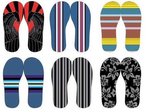 Men's Patterned Flip Flops Case Pack 72