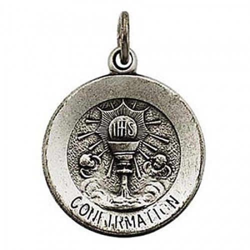 Unisex Sterling Silver Confirmation Goblet Religious Pendant - 14.75mm