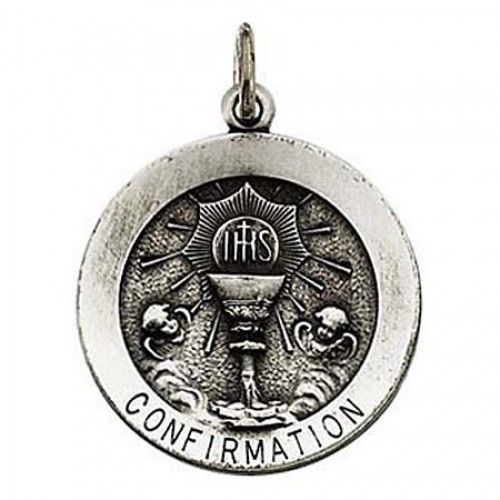 Unisex Sterling Silver Confirmation Goblet Religious Pendant - 21.75mm