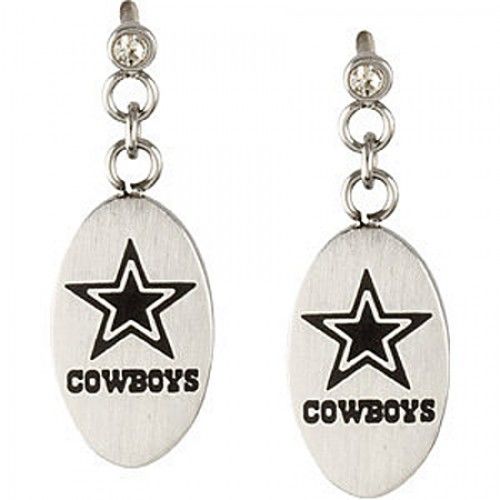 Cubic Zirconia Dallas Cowboy Earrings in Stainless Steel - Pressure Backs