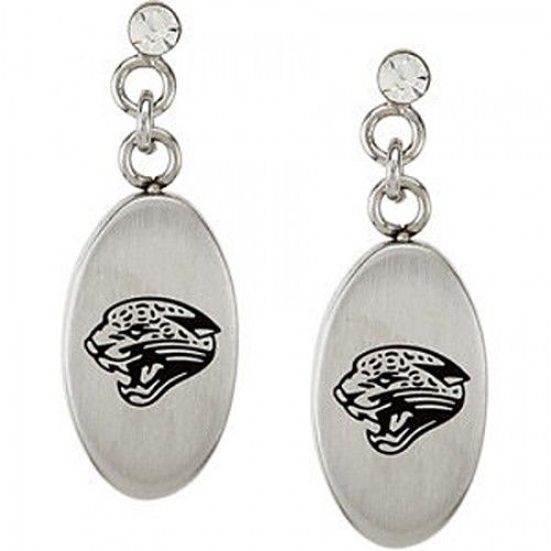 Cubic Zirconia Jacksonville Jaguars Earrings in Stainless Steel - Butterfly Back