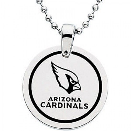 Arizona Cardinals Pendant Necklace in Stainless Steel - Fancy - Eye-Popping