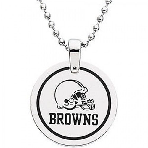 Cleveland Browns Pendant Necklace in Stainless Steel - Fancy - Attractive