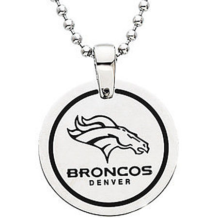Nfl Officially Licensed Denver Broncos Necklace Disc Design