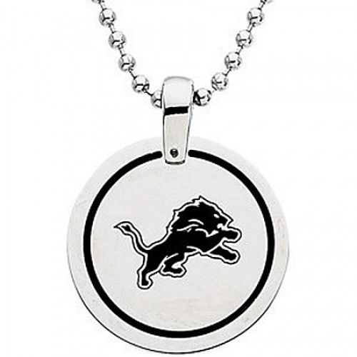 Detroit Lions Pendant Necklace in Stainless Steel - Fancy - Classy