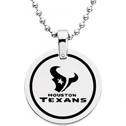 Houston Texans Pendant Necklace in Stainless Steel - Fancy - Dazzling