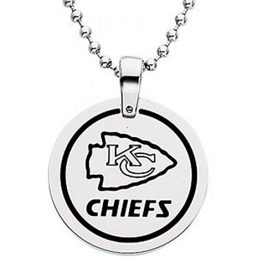 Kansas City Chiefs Pendant Necklace in Stainless Steel - Fancy - Elegant