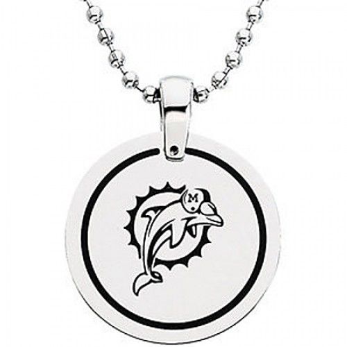 Miami Dolphins Pendant Necklace in Stainless Steel - Fancy - Enticing