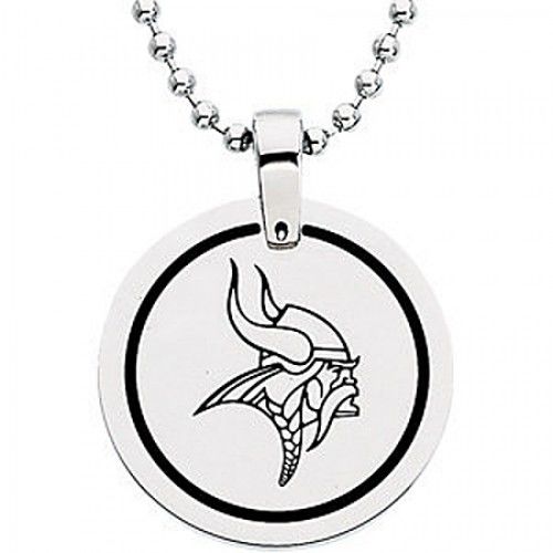 Minnesota Vikings Pendant Necklace in Stainless Steel - Fancy - Exquisite