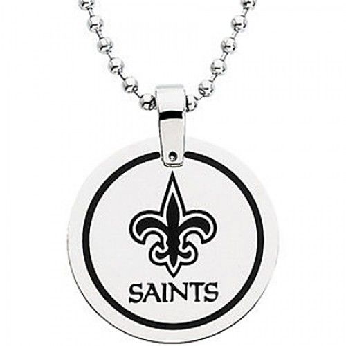 New Orleans Saints Pendant Necklace in Stainless Steel - Fancy - Fine