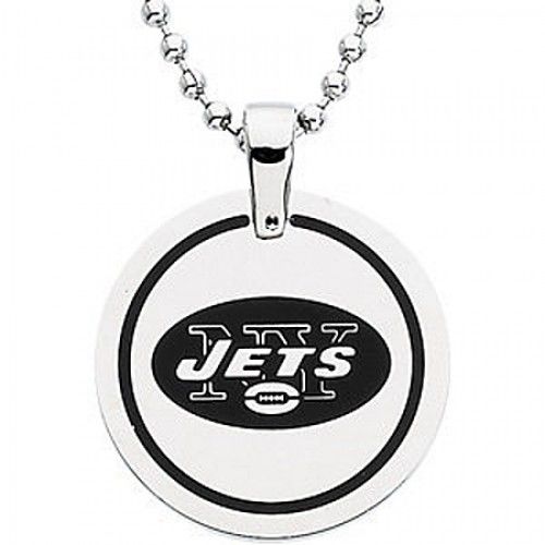 Ny Jets Pendant Necklace in Stainless Steel - Fancy - Graceful - Unisex Adult