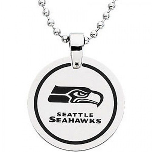 Seattle Seahawks Pendant Necklace in Stainless Steel - Fancy - Nice