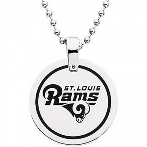 St. Louis Rams Pendant Necklace in Stainless Steel - Fancy - Pleasing