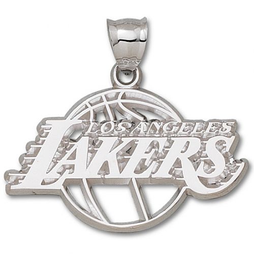 10k White Gold Los Angeles Lakers Pendant Nba Officially Licensed