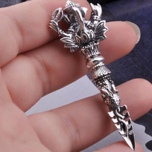 Thai Silver Lucky Symbol Fortuna Pendant .925 Sterling Silver for Men (w/ SILVER CHAIN)