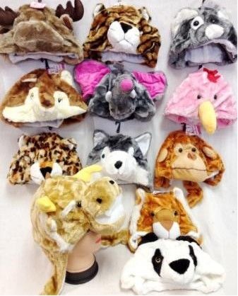 Plush Animal Hats Best Selections Case Pack 36