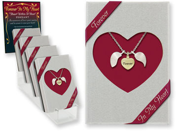 Forever In My Heart: Heart Necklace Case Pack 18