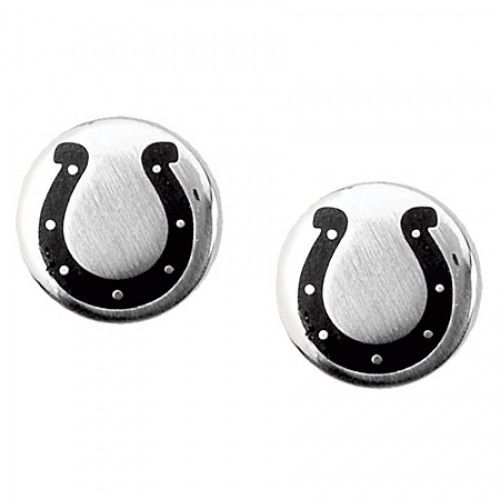 Indianapolis Colts Earrings in Stainless Steel - Butterfly Backs - Lovely