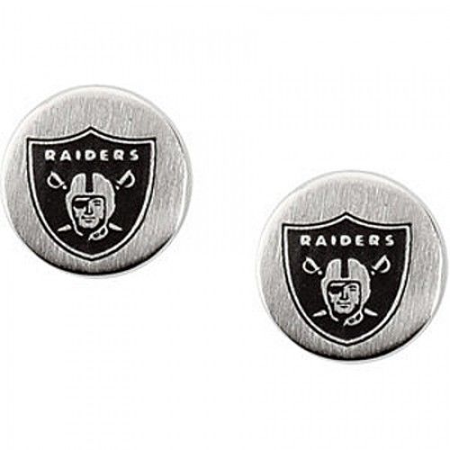 Oakland Raiders Earrings in Stainless Steel - Post W/ Back - Women - Dazzling