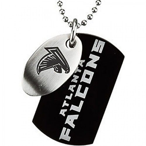 Atlanta Falcons Dog Tag Pendant Necklace in Stainless Steel - Fancy - Shapely