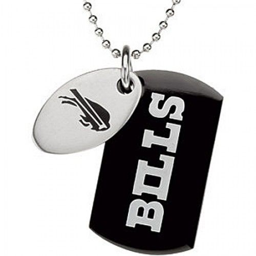 Buffalo Bills Dog Tag Pendant Necklace in Stainless Steel - Fancy - Stunning