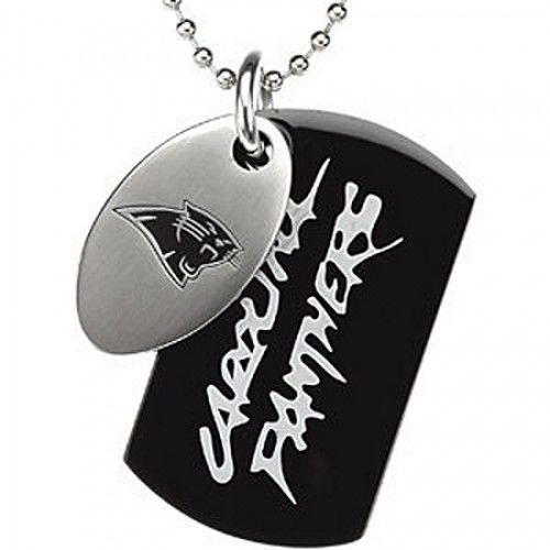 Carolina Panthers Dog Tag Pendant Necklace in Stainless Steel - Fancy - Superb