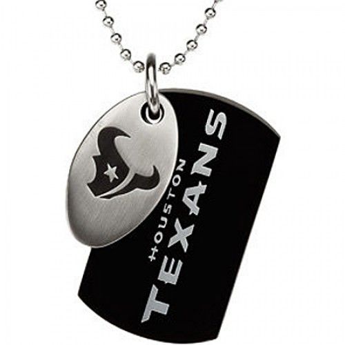 Houston Texas Dog Tag Pendant Necklace in Stainless Steel - Fancy - Seductive