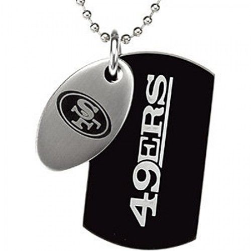 Stainless Steel Nfl Officially Licensed San Francisco 49ers Dog Tag W/ Chain
