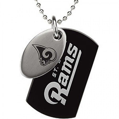 St. Louis Rams Dog Tag Pendant Necklace in Stainless Steel - Fancy - Striking