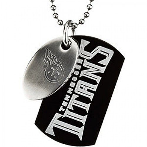 Tennessee Titans Dog Tag Pendant Necklace in Stainless Steel - Fancy - Pretty