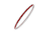 Ruby Eternity Bangle : 14K White Gold - 2.00 CT TGW