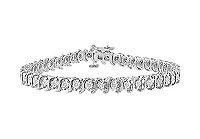 Diamond S Tennis Bracelet : 14K White Gold - 1.00 CT Diamonds