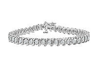 Diamond S Tennis Bracelet : 14K White Gold - 2.00 CT Diamonds
