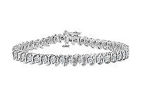 Diamond S Tennis Bracelet : 14K White Gold - 3.00 CT Diamonds