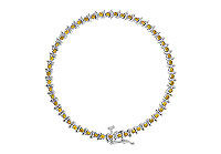 Yellow Diamond Bracelet : 14K White Gold - 2.00 CT Diamonds