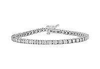 Diamond Bar Bracelet : 14K White Gold - 3.00 CT Diamonds