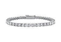 Diamond Tennis Bracelet : 14K White Gold  4.00 CT Diamonds